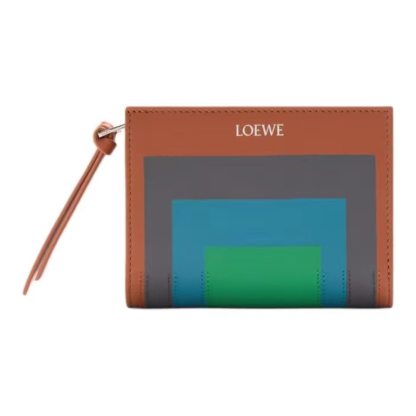 LOEWE x Albers コラボ スクエアパターン カーフレザー ウォレット