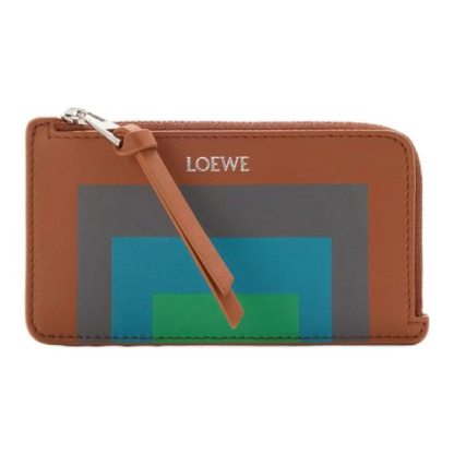 LOEWE x Albers コラボ スクエアパターン カーフレザー ウォレット