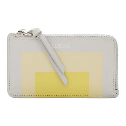LOEWE x Albers コラボ スクエアパターン カーフレザー ウォレット