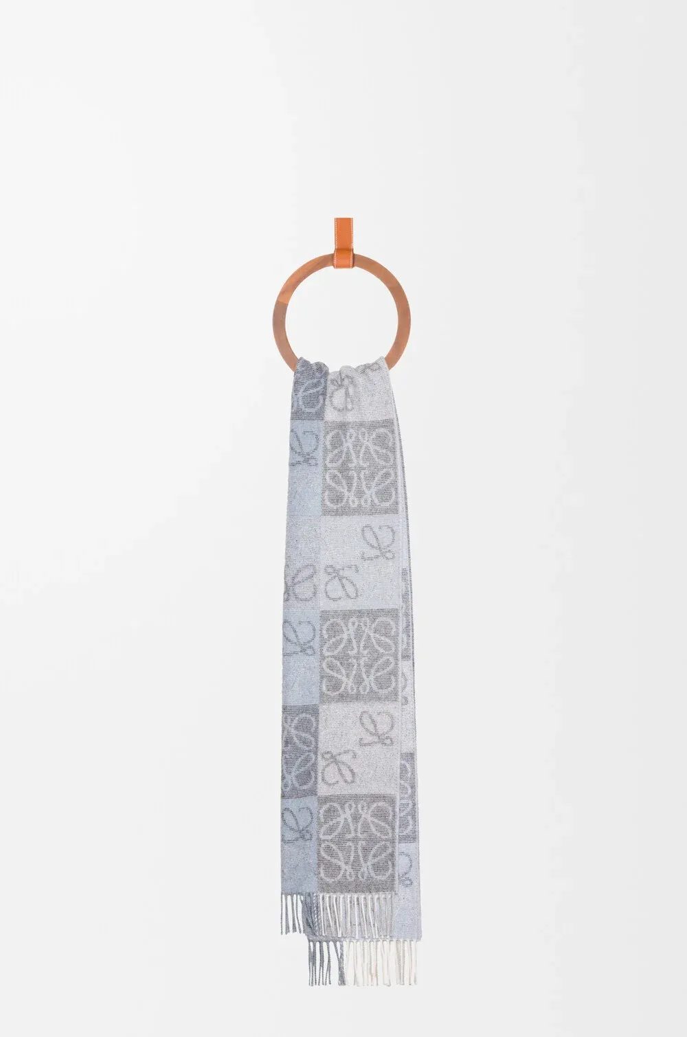 チェッカーボード スカーフ（ウール＆カシミヤ）