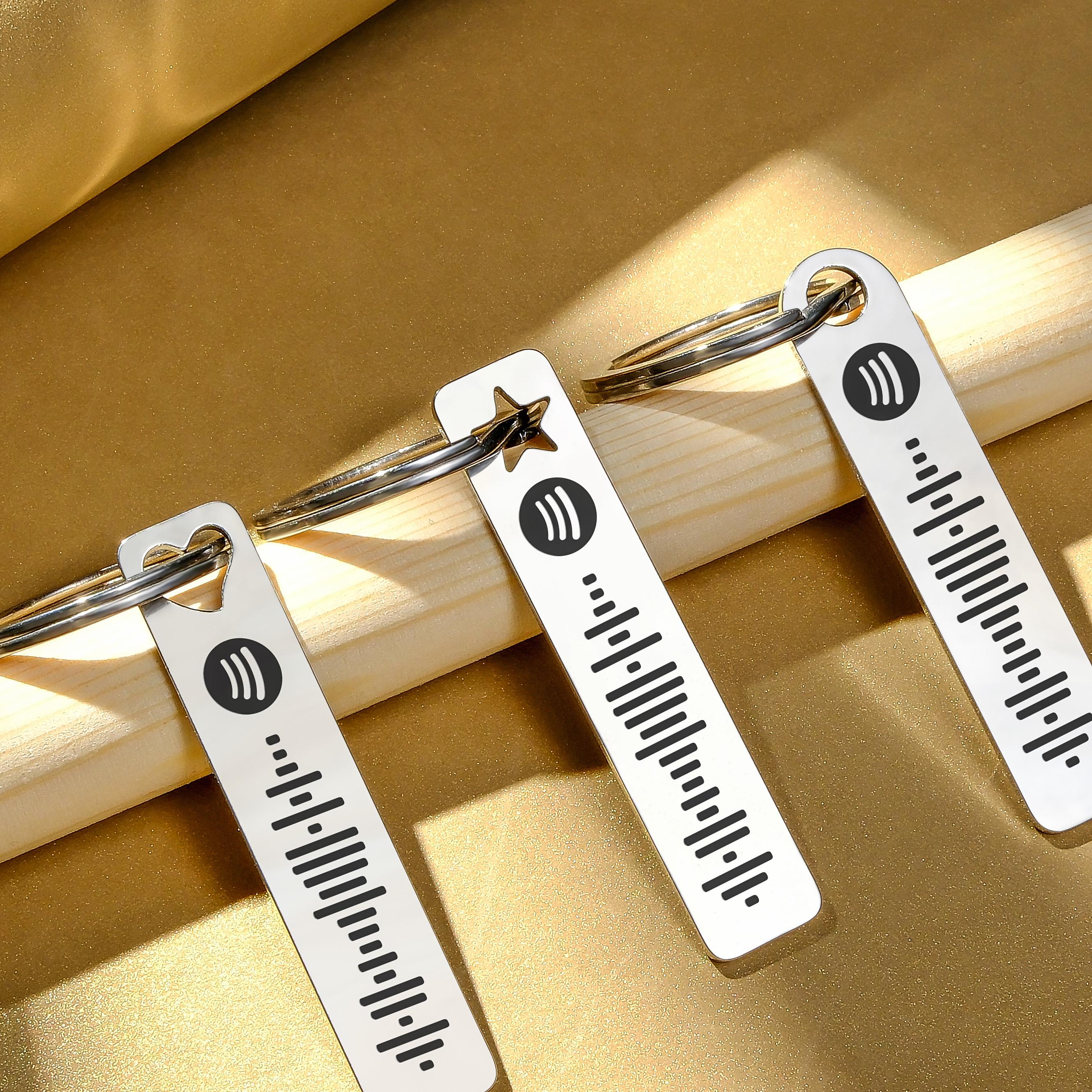 سلسلة مفاتيح مخصصة لرمز الموسيقى القابلة للمسح الضوئي، سلسلة مفاتيح سبوتيفي مخصصة - 