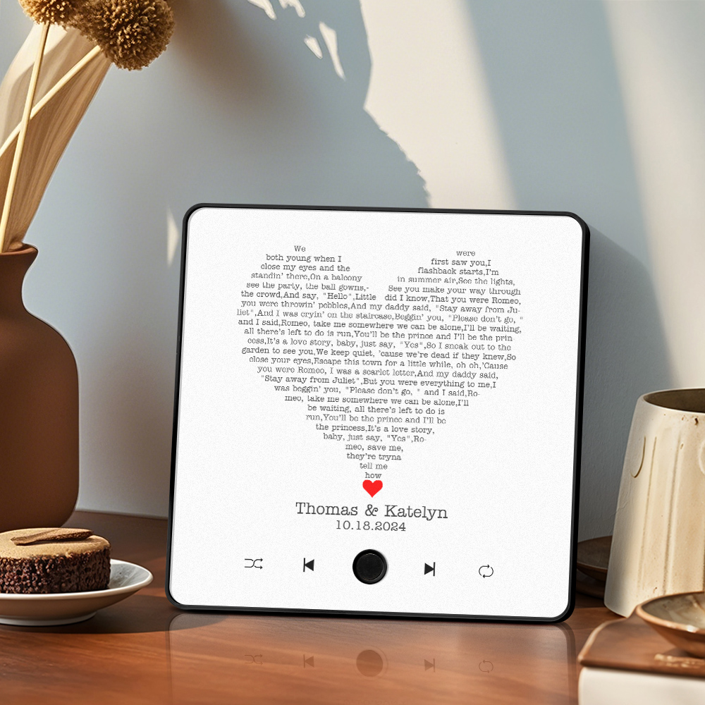 مخصص الموسيقى مغناطيس الثلاجة كلمات القلب ملصق الهدايا الموسيقى جدار الصورة ملصق حركة الموسيقى التي يمكن تشغيلها بدون هاتف محمول - 