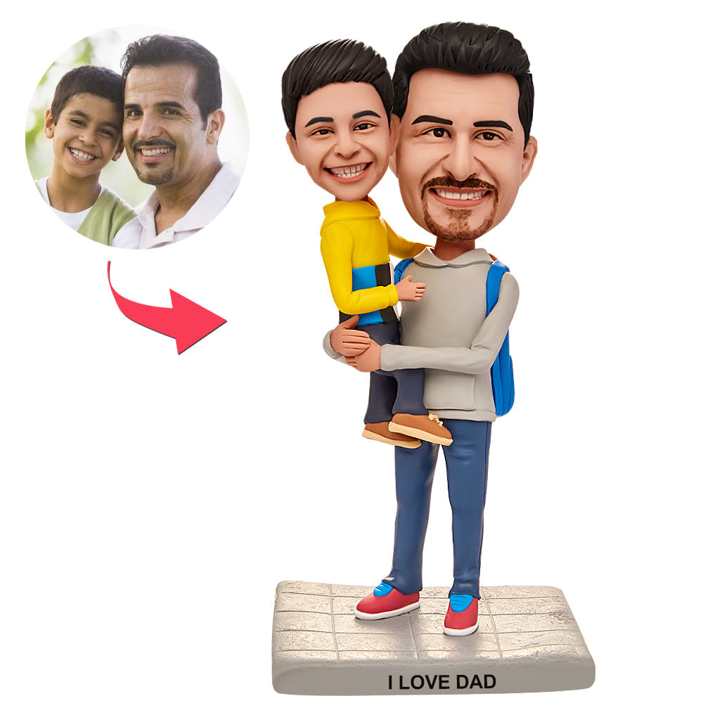 شخصية مذهلة Bobblehead من الصور القديمة-الأب والابن - 