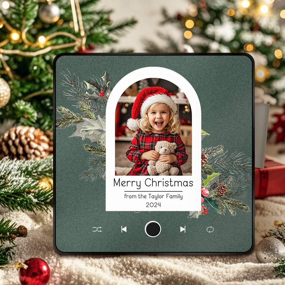 ملصق صور موسيقي مخصص على الثلاجة، ملصق صور موسيقي على الحائط، يُشغل الموسيقى بدون هاتف محمول، هدايا عيد الميلاد للأطفال - 