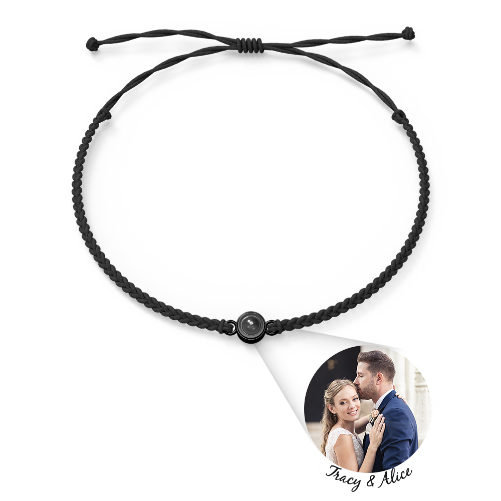 سوار دائري ساحر لعرض الصور الشخصية مع نص، هدية زفاف، جهاز عرض صور هدية تذكارية تذكارية بسيطة له - 