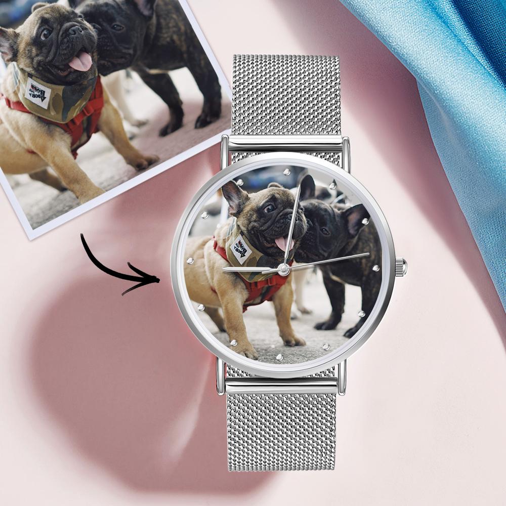 ساعات صور امرأة محفورة مع حزام من السبائك - 