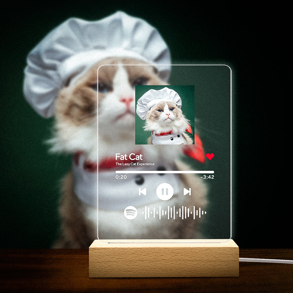 مصباح رمز سبوتيفي مخصص قابل للمسح، لوحة موسيقى من الأكريليك، ضوء ليلي، هدايا رومانسية، النفخة الصغيرة - 