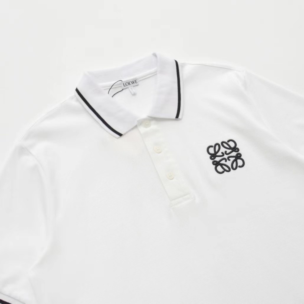 【LOEWE 公式旗艦店】（ロエベ）2024春夏新作刺繡半袖ポロシャツ