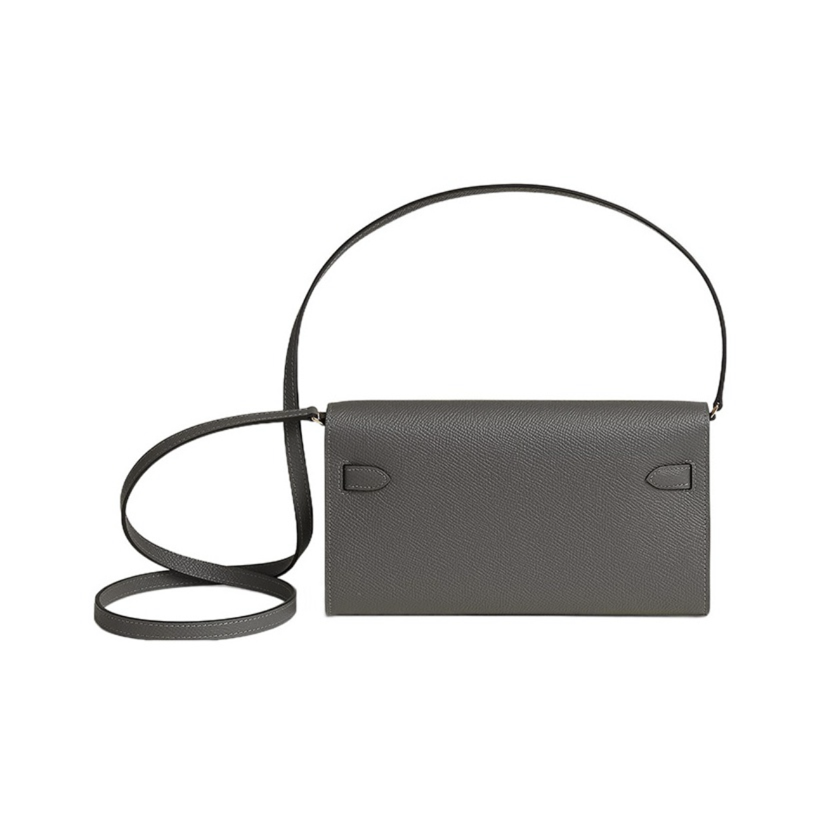 HERMES Kelly Long To Go シルバーバックル エプソムレザー 財布 ハンドバッグ ショルダーバッグ 通常サイズ レディース 