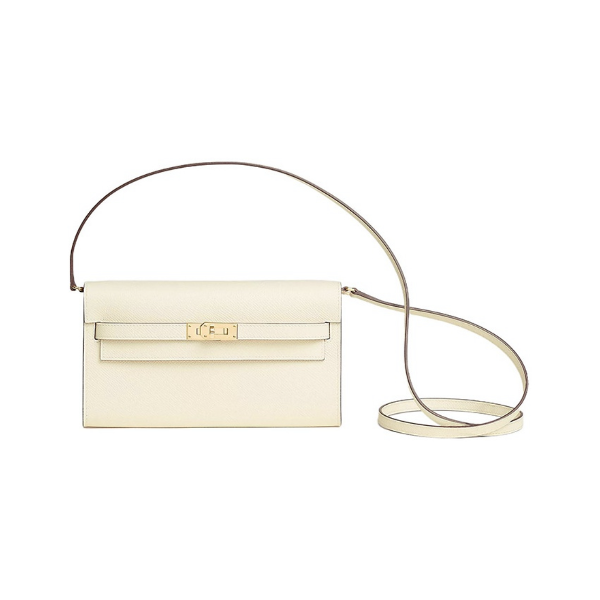 HERMES Kelly Long To Go シルバーバックル エプソムレザー 財布 ハンドバッグ ショルダーバッグ 通常サイズ レディース 