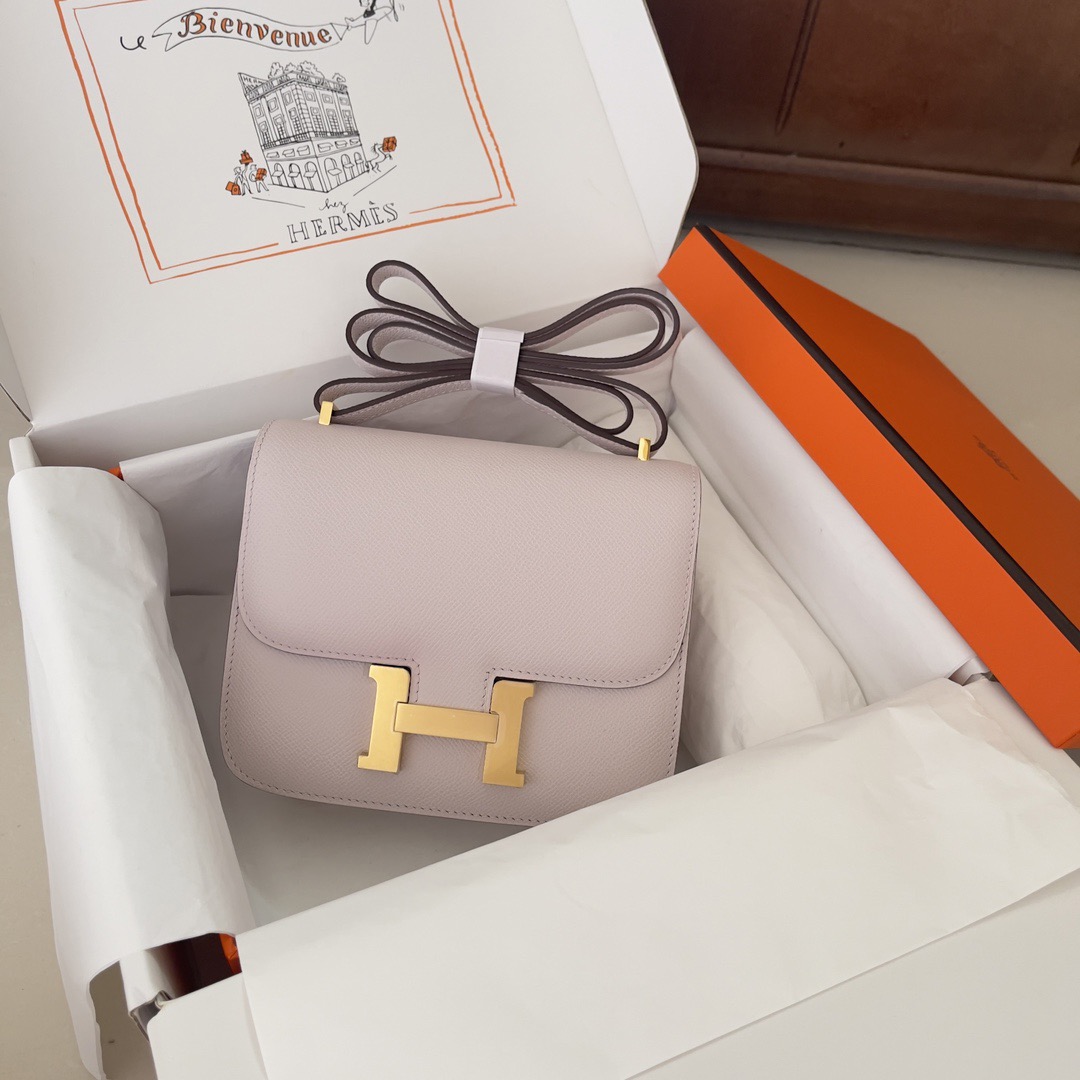 HERMES Constance Slim シルバーバックル エプソムレザー 財布 ハンドバッグ ショルダーバッグ 通常サイズ レディース 