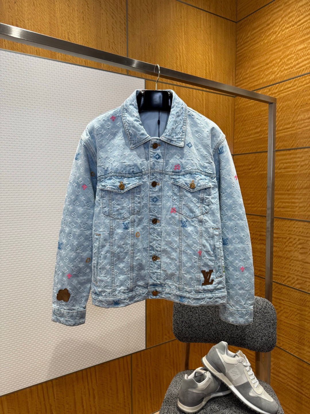 LOUIS VUITTON  Tyler共同ブランドの刺繍入りデニム・ジャケット デニム 男女兼用