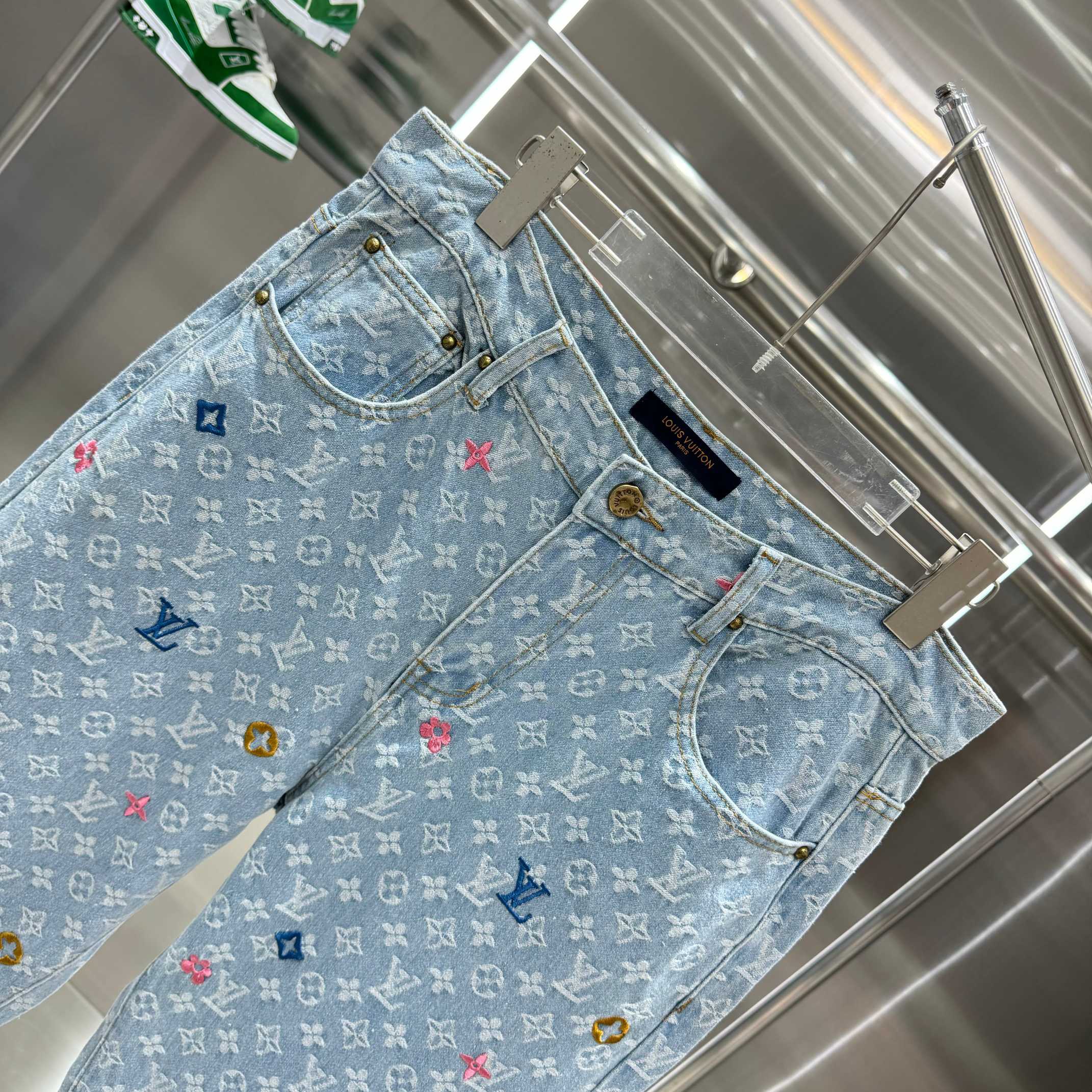 LOUIS VUITTON  Tyler共同ブランドの刺繍入りデニム・ジャケット デニム 男女兼用