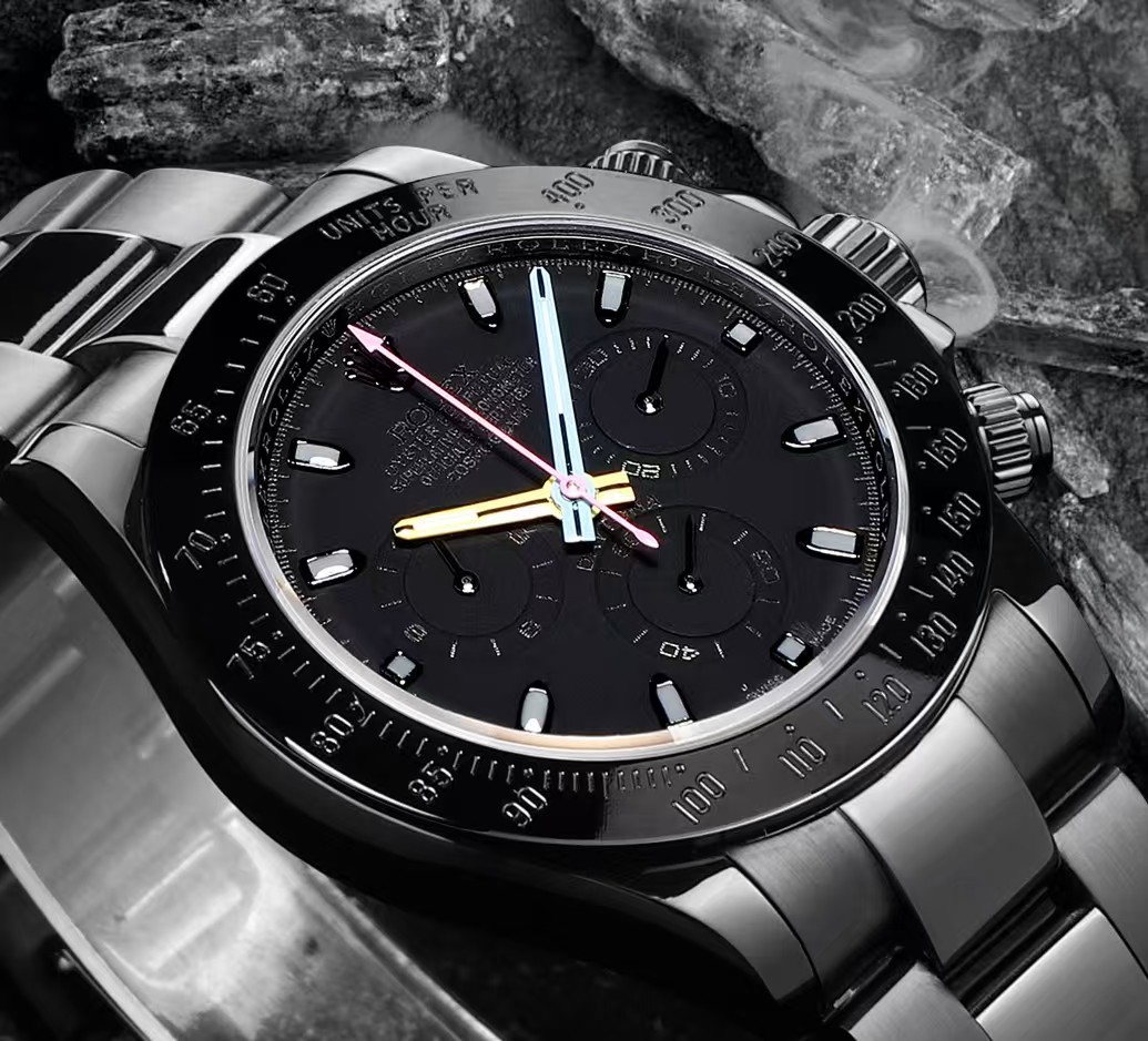 NEW 2025 ROLEX  40mm 機械式腕時計 高級カーボンブラックシリーズ