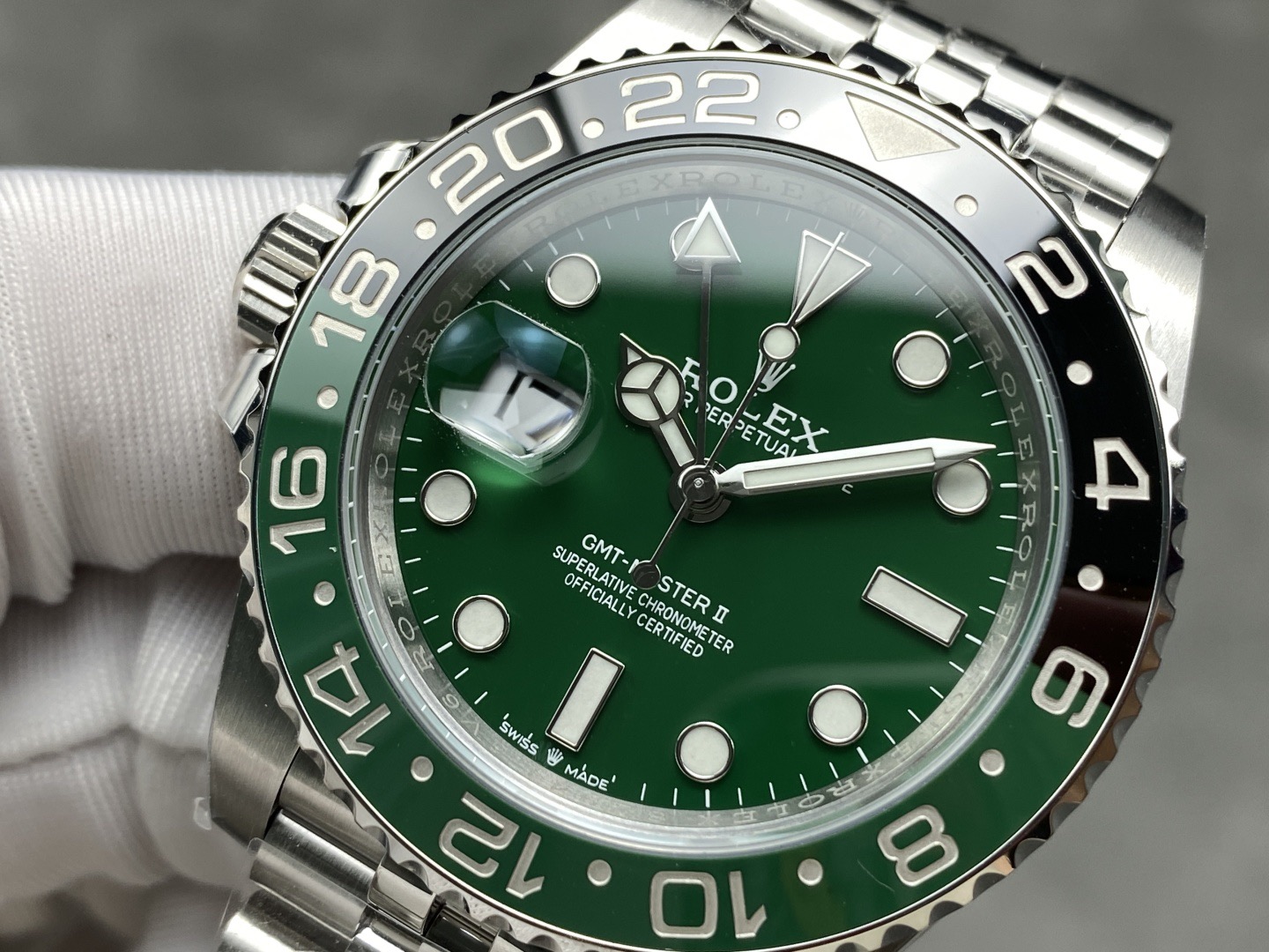 ROLEX 2025 グリニッジ GMT レフティモデル グリーンダイヤル機械式時計 40MM時計