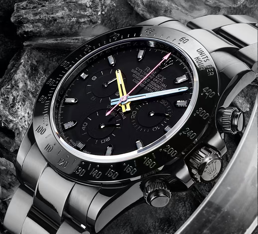 NEW 2025 ROLEX  40mm 機械式腕時計 高級カーボンブラックシリーズ