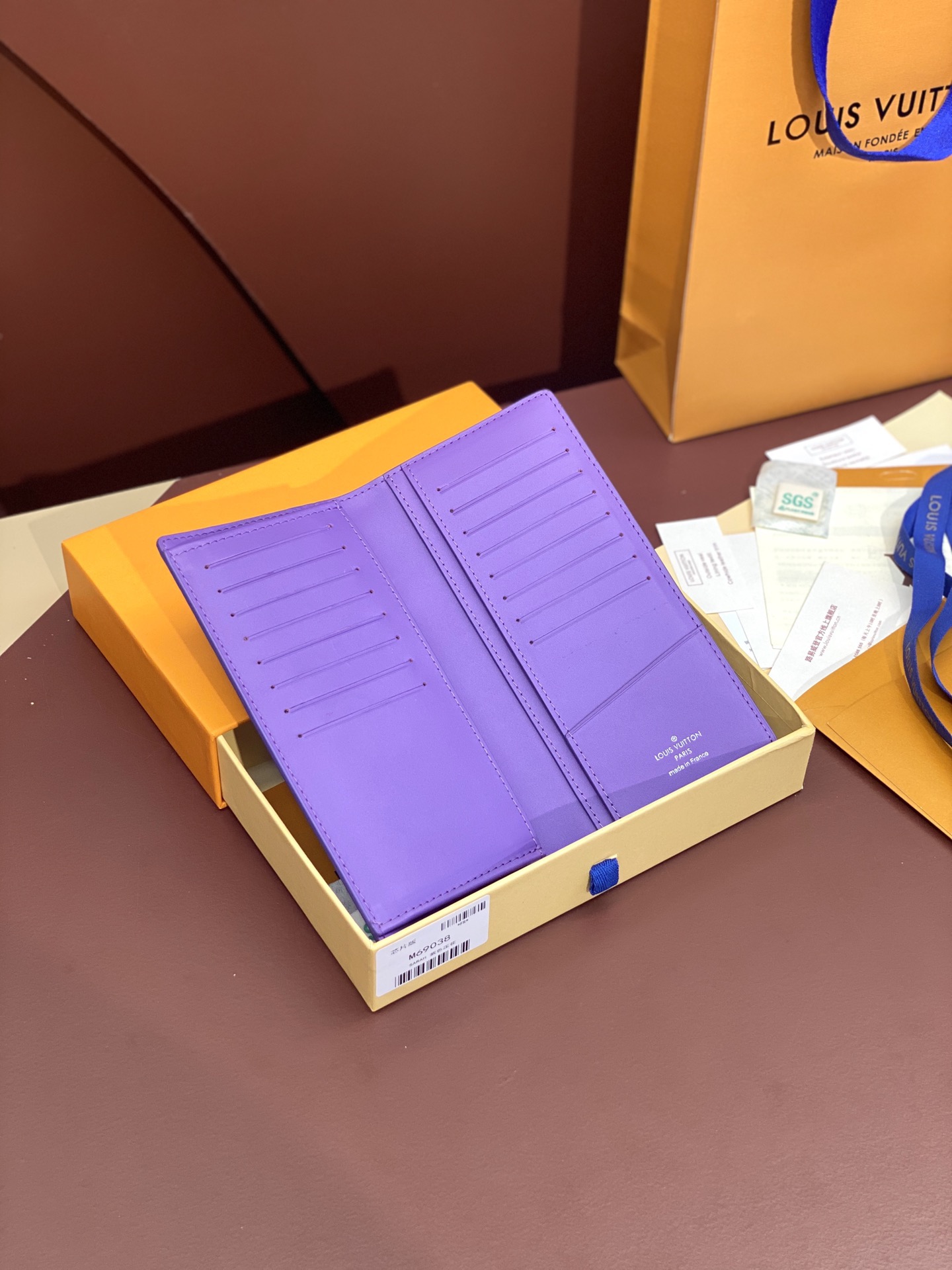 日本完売【LV】 Brazza M14802 アイスブルー M69038 M14788財布 