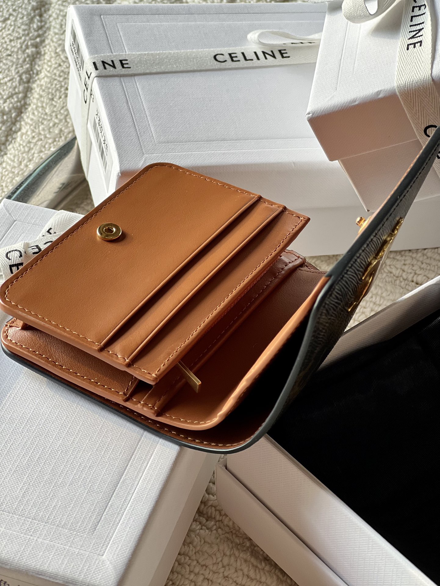 【CELINE】カードホルダー ミニウォレット Giftにも♪TRIOMPHE財布