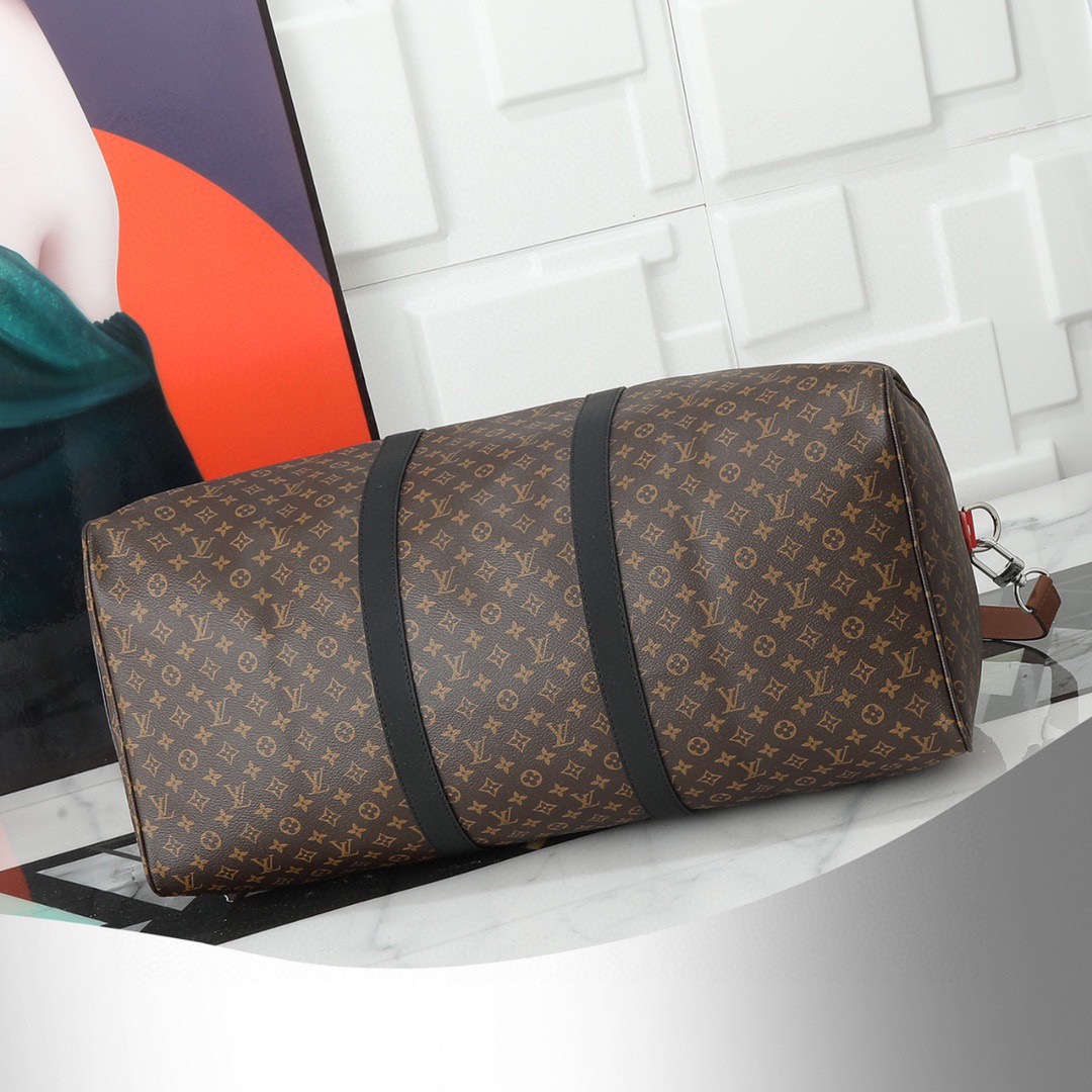 LOUIS VUITTON ルイ・ヴィトン  KEEPALL BANDOULIERE トラベルバッグ パッチワーク ジムバッグ ハンドバッグM56855老花