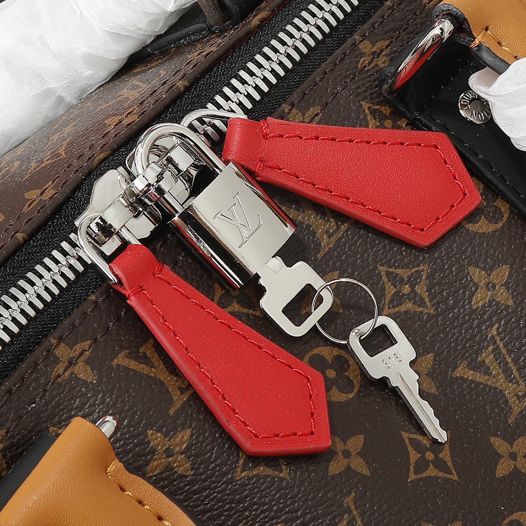 LOUIS VUITTON ルイ・ヴィトン  KEEPALL BANDOULIERE トラベルバッグ パッチワーク ジムバッグ ハンドバッグM56855老花