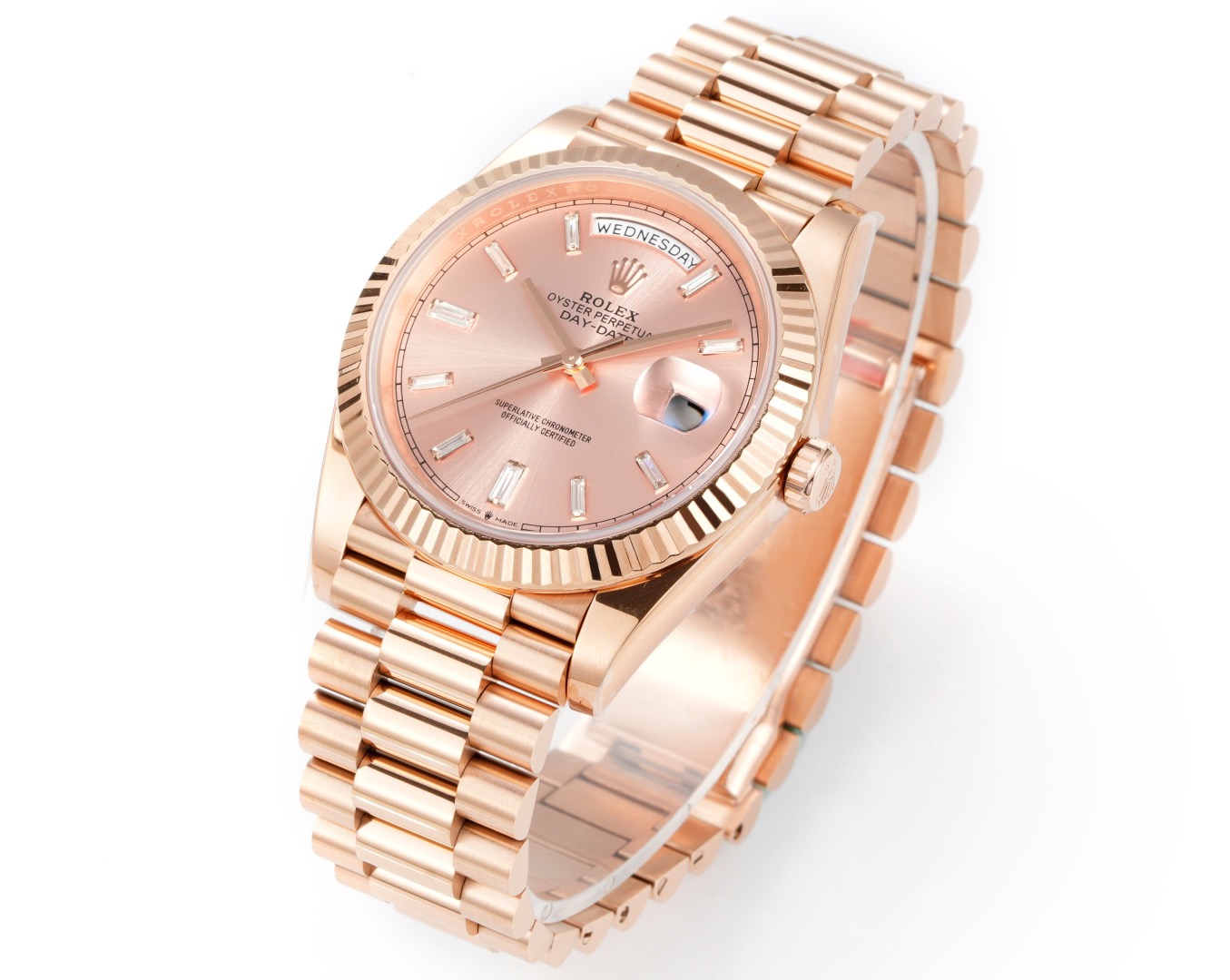 ロレックス デイデイト 40mm ローズゴールド チョコレートダイヤルRolex
