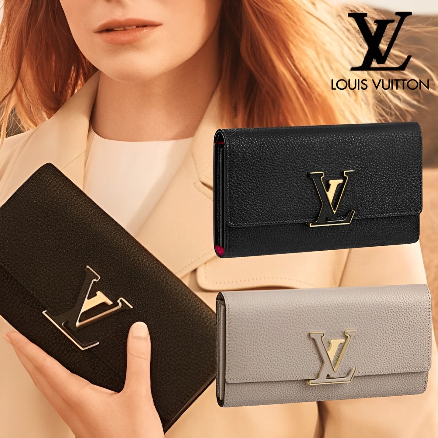 大人の余裕【ヴィトン】豪華パイソン☆長財布/unisex CAPUCINES M64 M68 N90