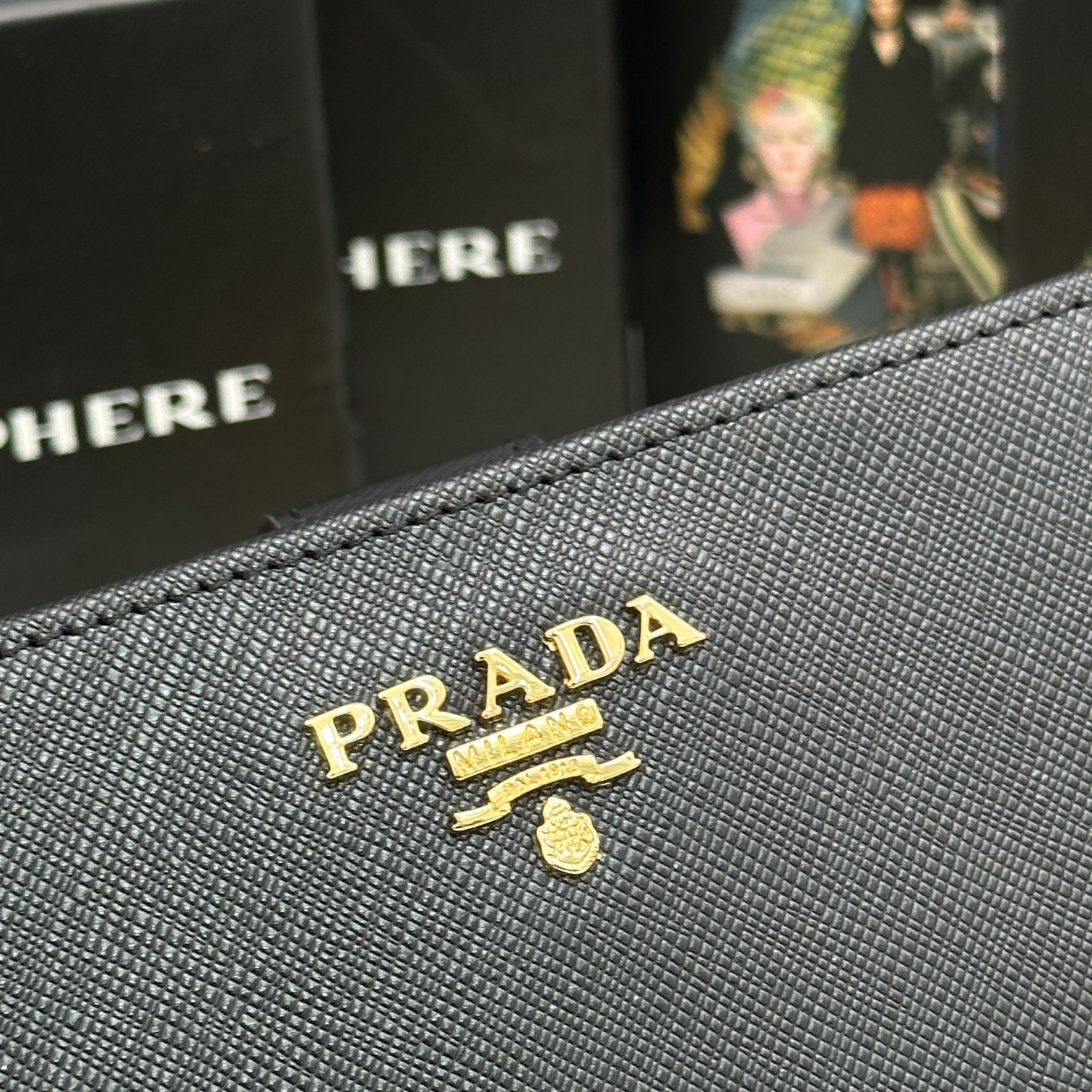 PRADA(プラダ) サフィアーノレザー 財布 ブラック