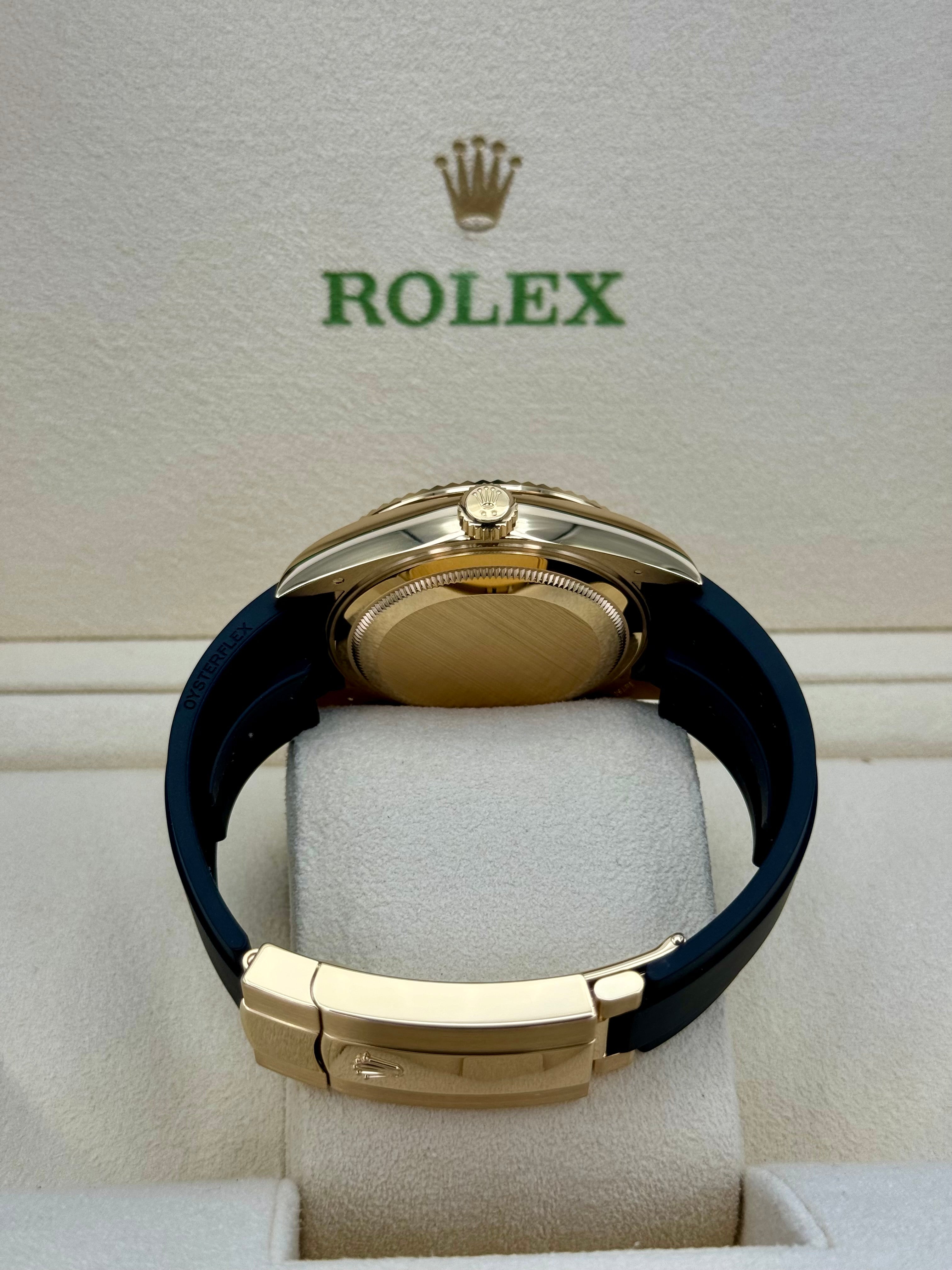 2024 ロレックス スカイドゥエラー 42mm 336238 イエローゴールド オイスターフレックス シャンパンダイヤル