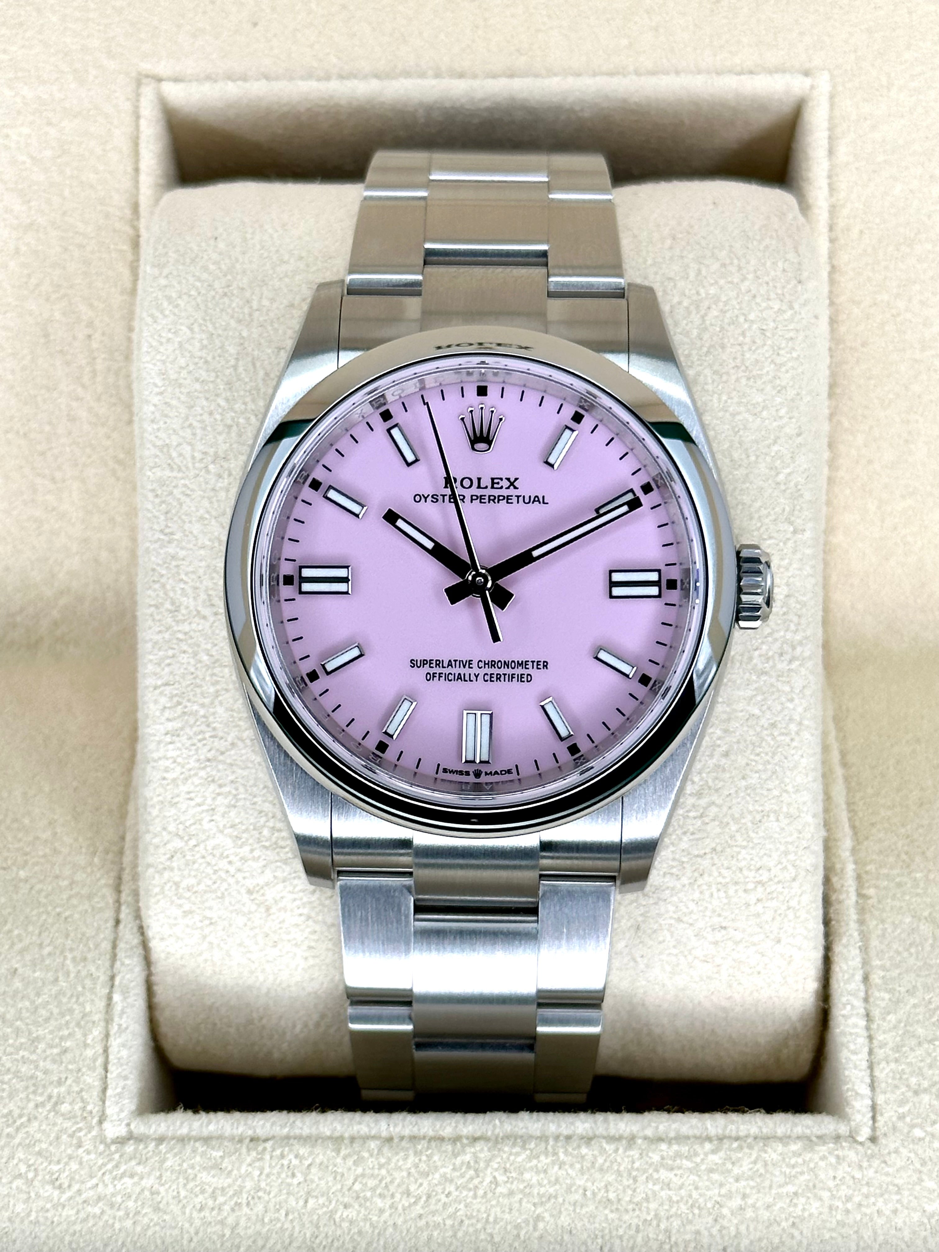 NEW 2024 ロレックス オイスターパーペチュアル 36mm 126000 キャンディピンクダイヤル