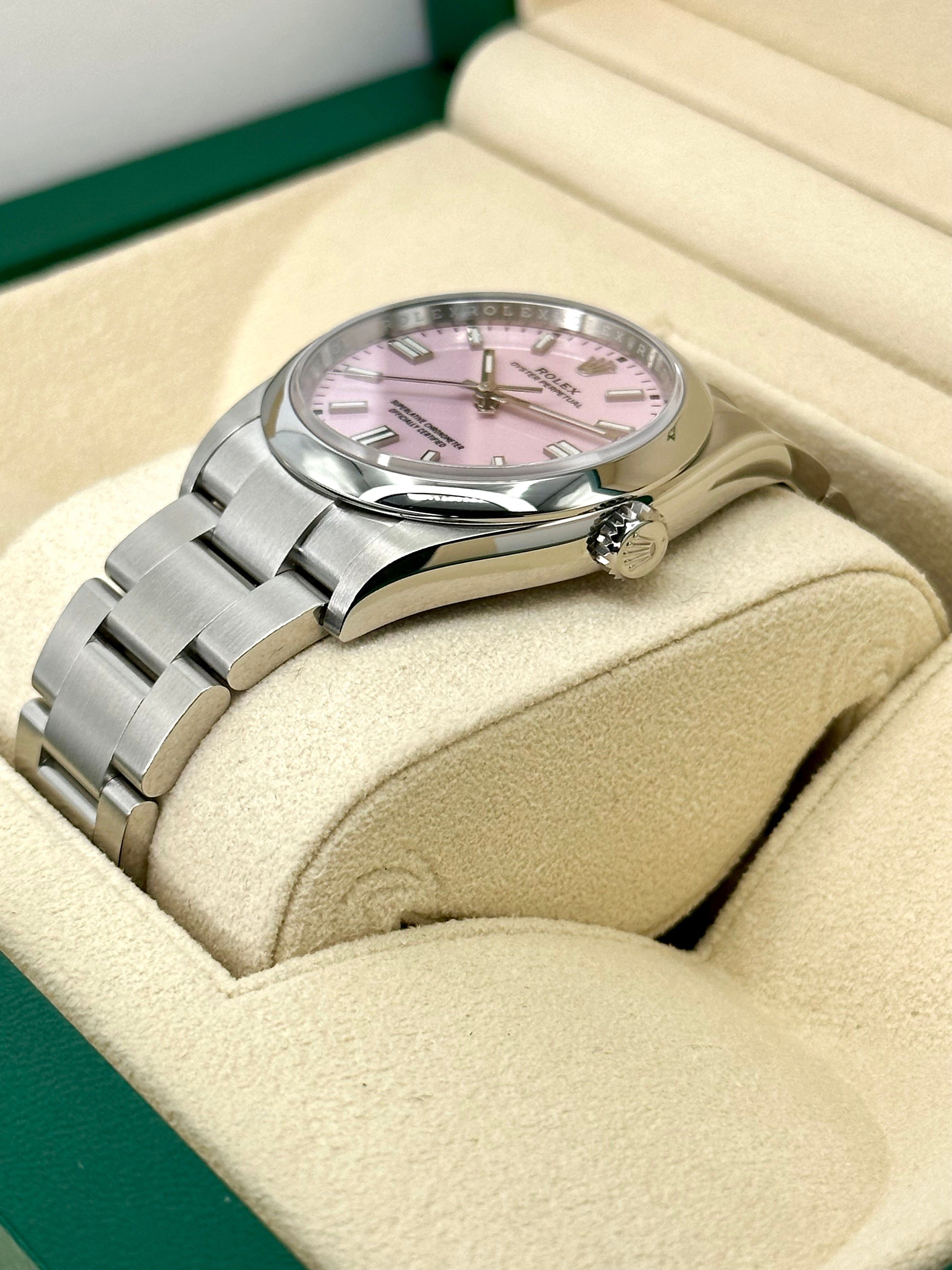 NEW 2024 ロレックス オイスターパーペチュアル 36mm 126000 キャンディピンクダイヤル