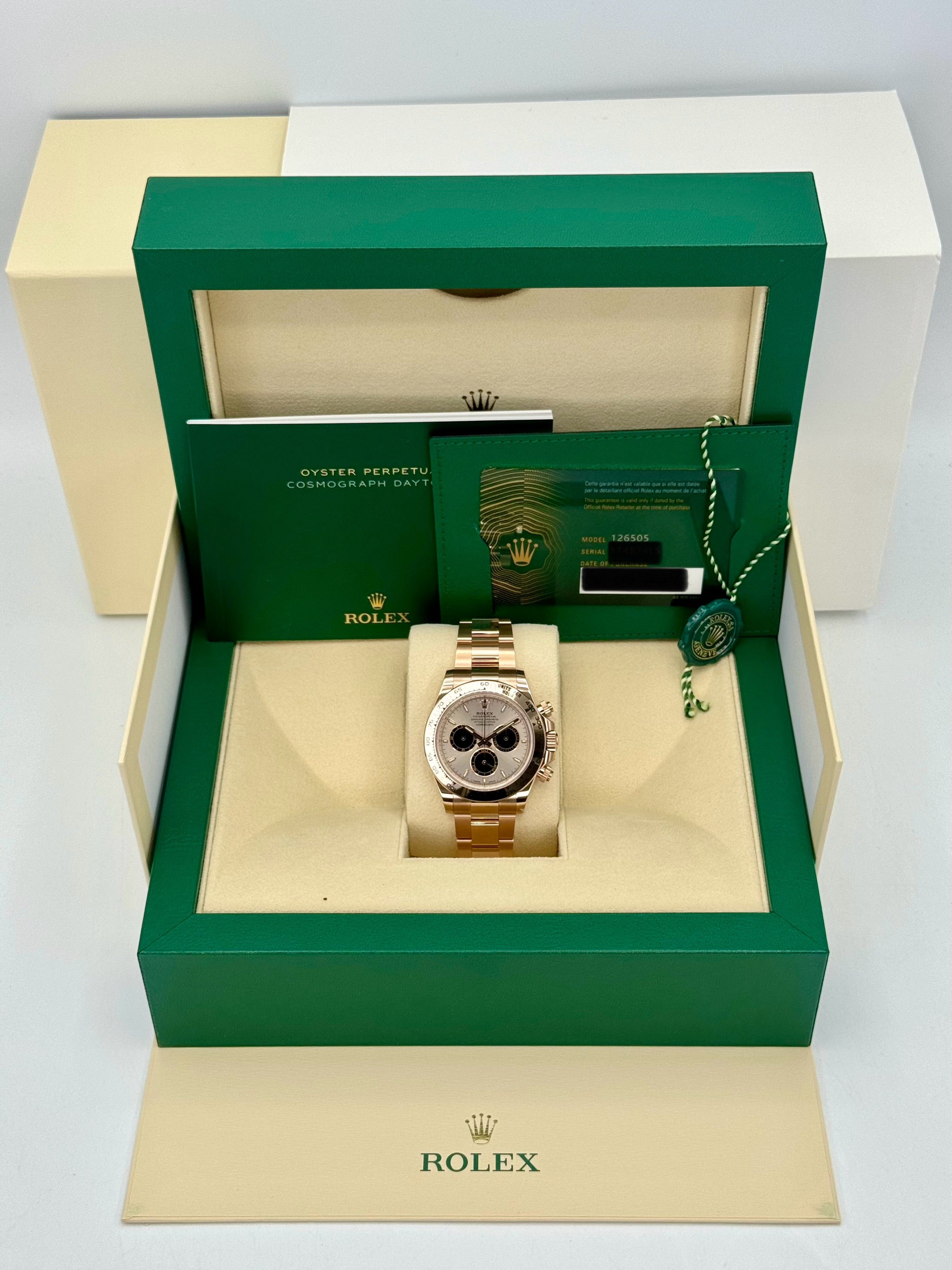 NEW 2024 ロレックス デイトナ 40mm 126505 ローズゴールドサンダストダイヤル