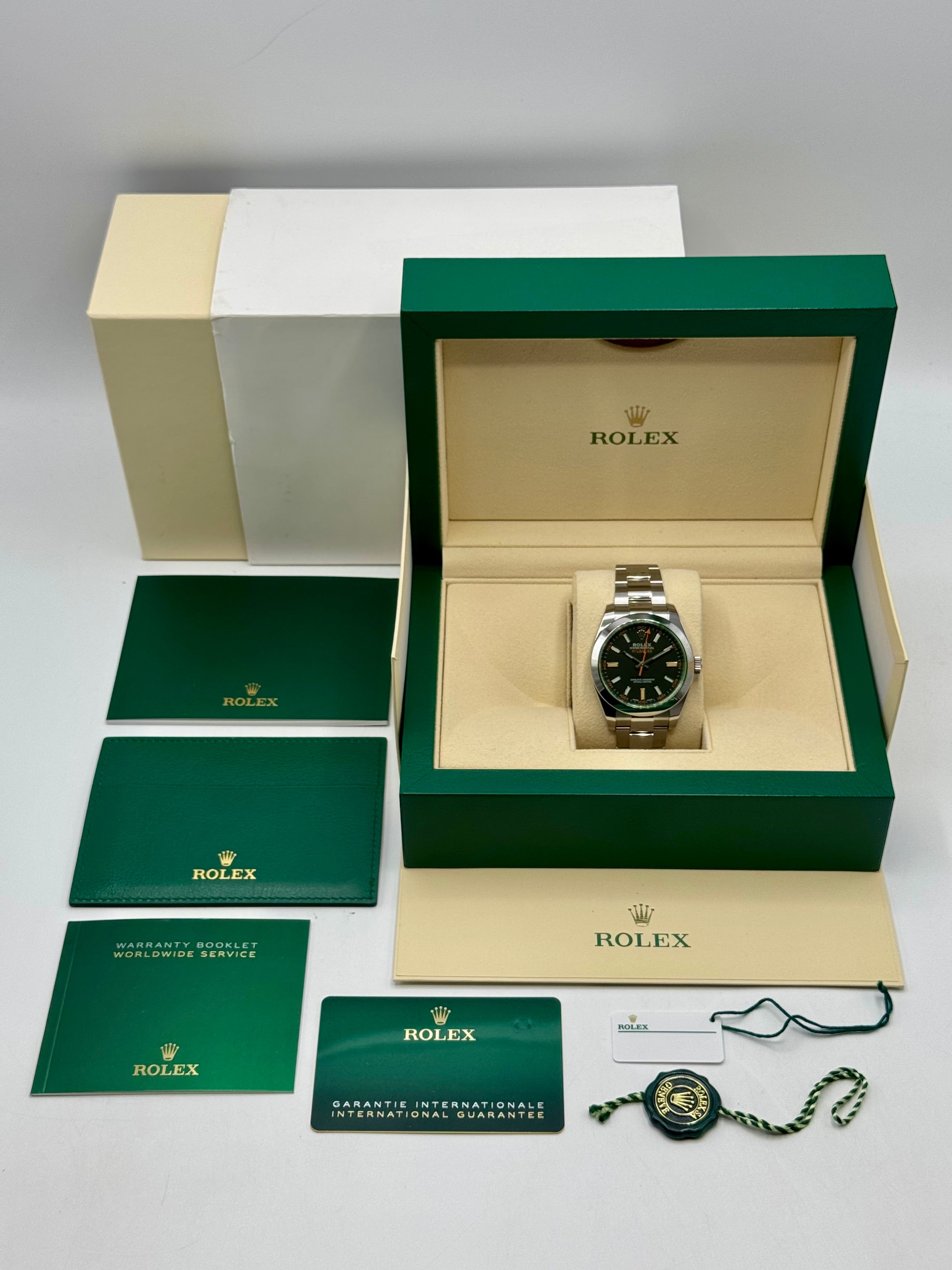 2021 ロレックス ミルガウス 40mm 116400GV ステンレススチール ブラックダイヤル