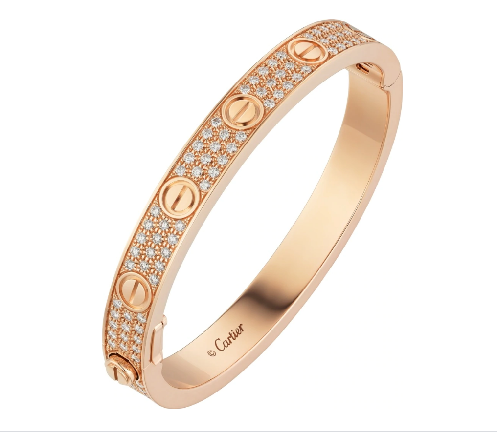 【Cartier】カルティエ LOVE BRACELET, DIAMOND-PAVED ブレスレット、パヴェダイヤモンド
