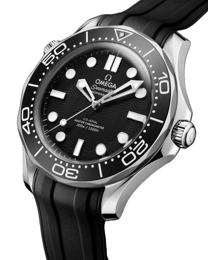 SEAMASTER DIVER 300M 42 MM, STEEL ON RUBBER STRAP OMAGE
