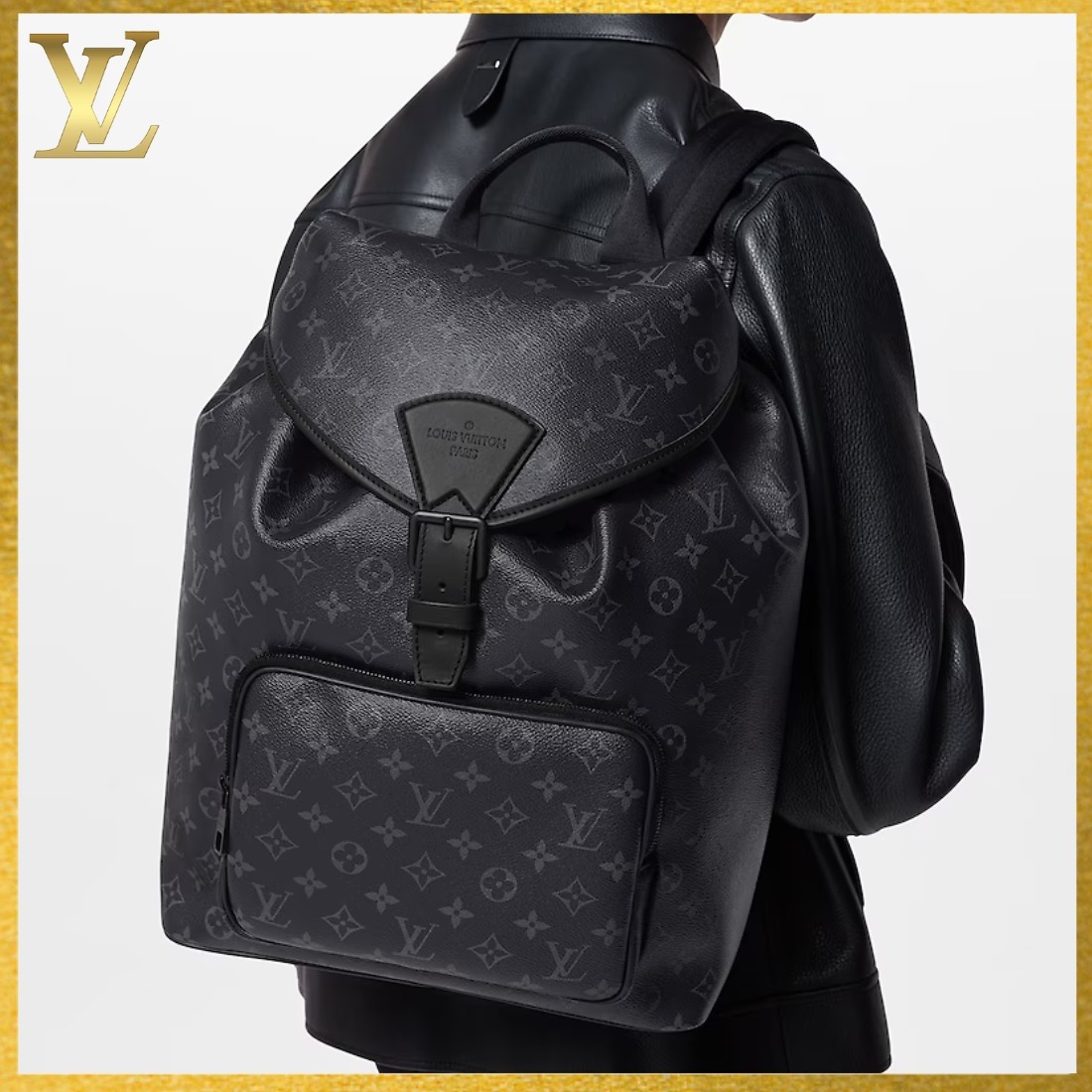 【LOUIS VUITTON】大ぶりのファスナー付きモンスリ バックパック  M46683