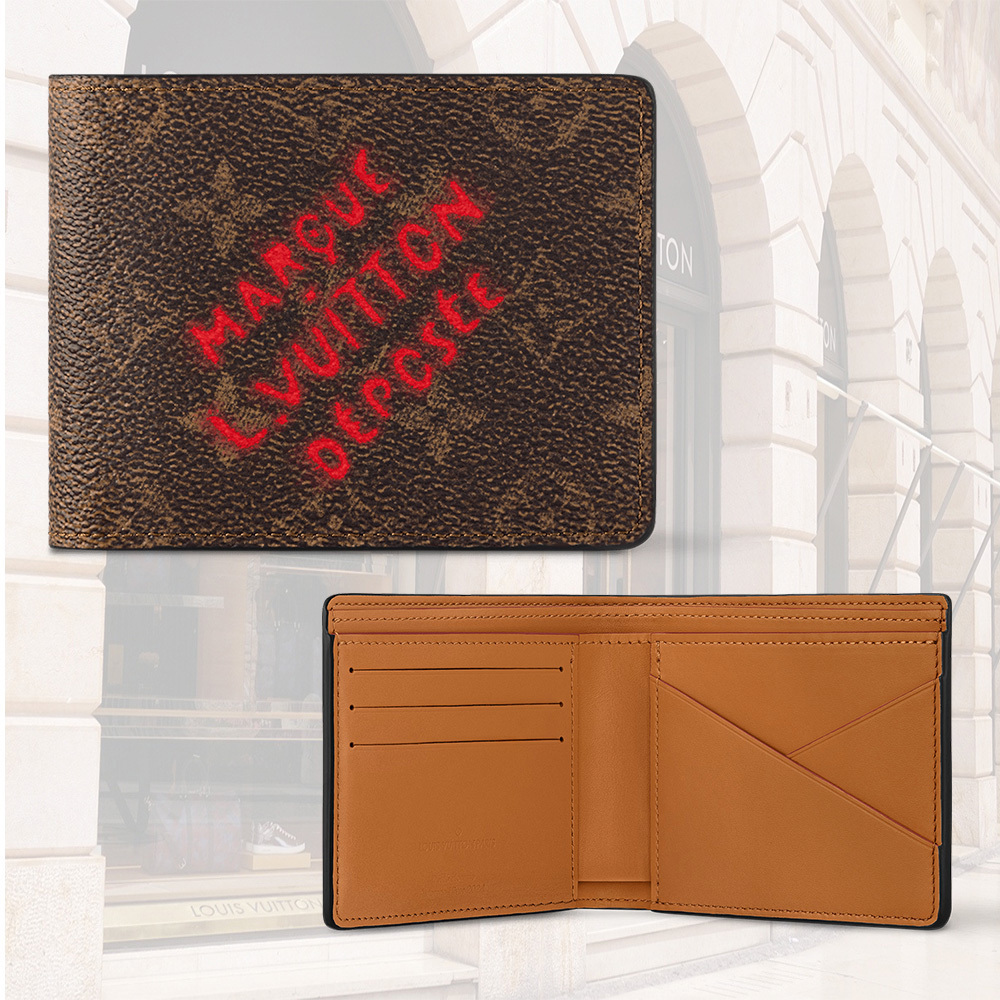 ヴィトンシャツジャケットパンツスニーカーに合う折りたたみ財布  M11716