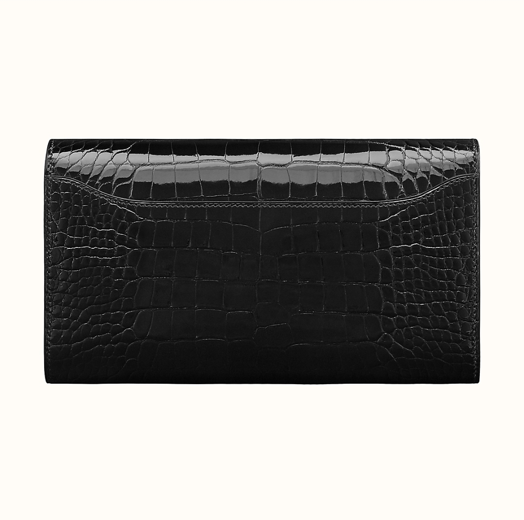 【HERMES】Constance long wallet アリゲーター ノワー財布 