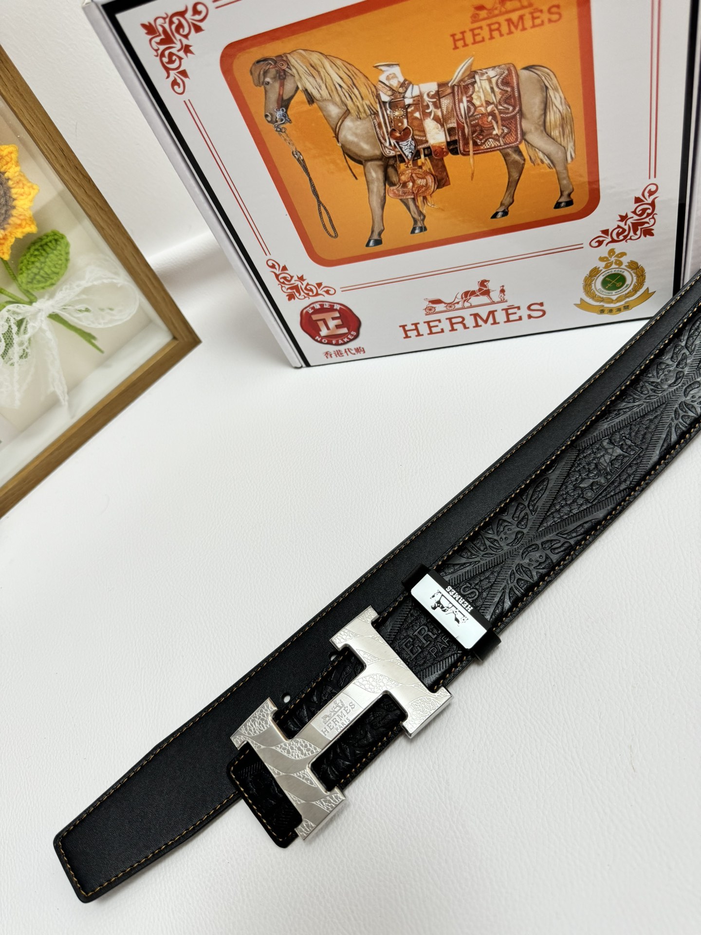 HERMES オリジナル牛革ベルト