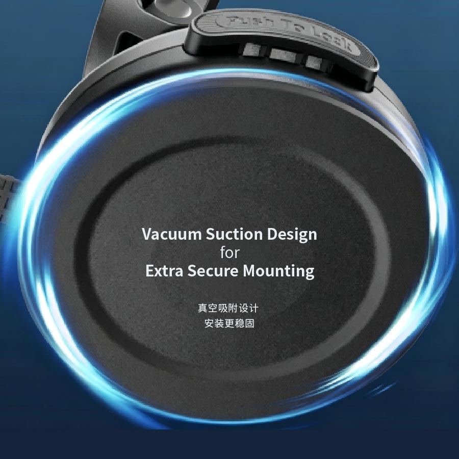 Diginut CH-50 Automatic Lock Vacuum SuctionCar Holder Black