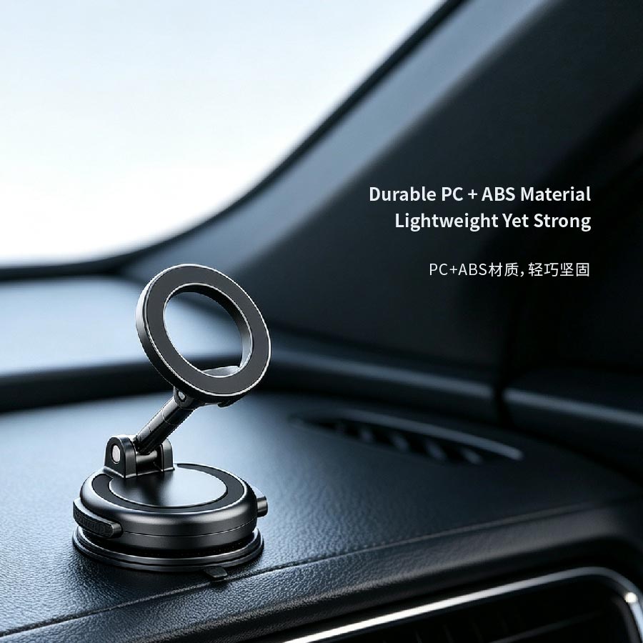 Diginut CH-50 Automatic Lock Vacuum SuctionCar Holder Black
