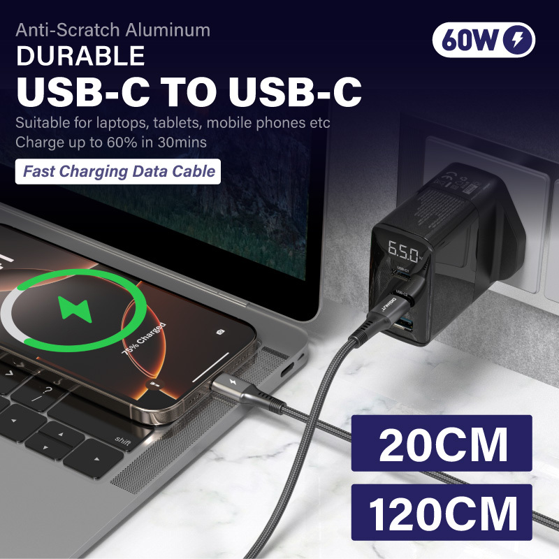 Diginut BA-1238C USB-A To Type-C /BA-1238R To Micro /BC-1238C/BC-0238C Aluminum Alloy Data Cable 3A 1.2M