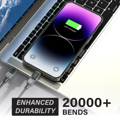 Diginut BC-1230L Type-c To L 30W / BC-1230C Type-C To Type-C 100W 1.2M Black Intelligent Auto Power Off cable