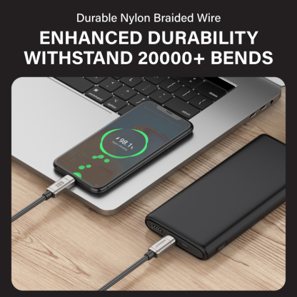 Diginut BC-1250C/BC-2050C Type-C To Type-C Zinc Alloy Magnetic Data Cable 60W1.2M/2M Grey