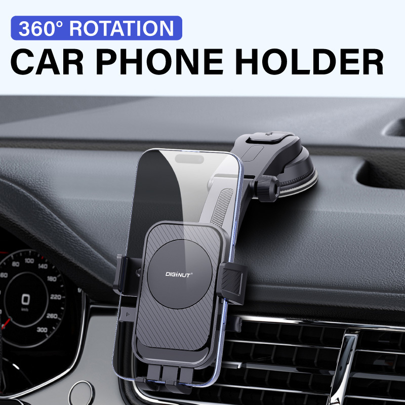 Diginut CH-28 360° Rotation Car Holder Black