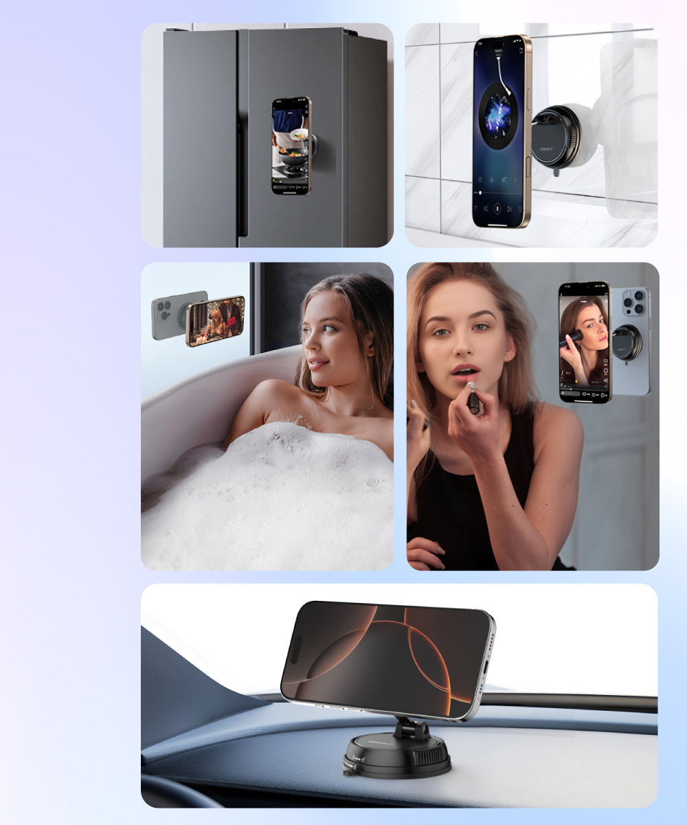 Diginut CH-36 Vacuum Suction CupCar Phone Mount Black