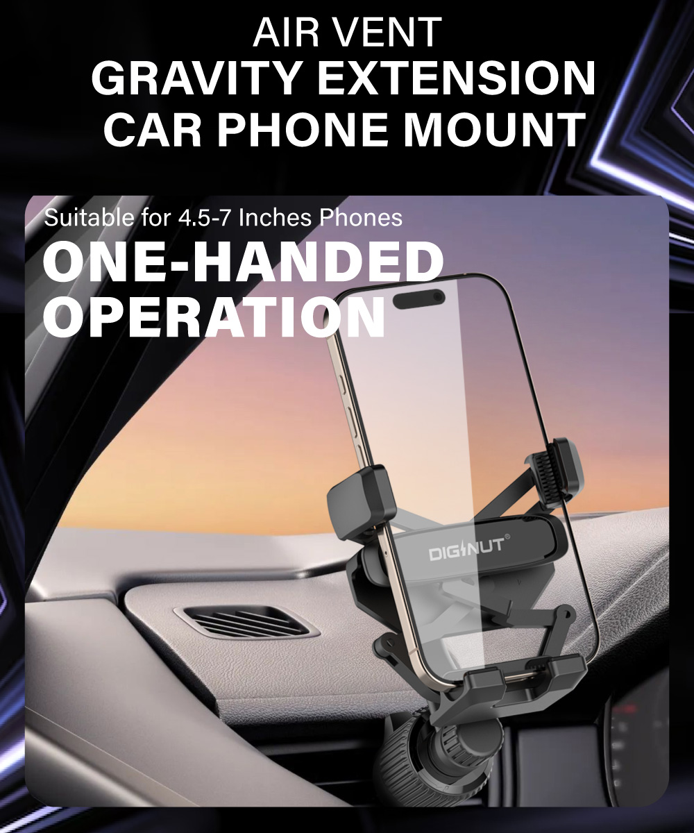 Diginut CH-37 Gravity Car Mount Black