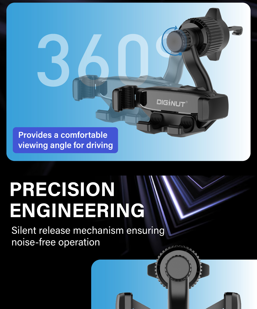 Diginut CH-37 Gravity Car Mount Black