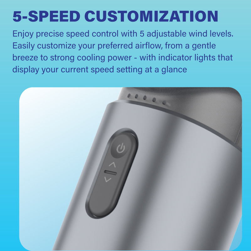 Diginut CL-81 Metal Mini High-Speed Handheld Fan Grey