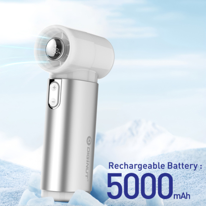 Gadget Mix Diginut CL-83 Metal High-Speed Handheld Fan With Digital Display Grey