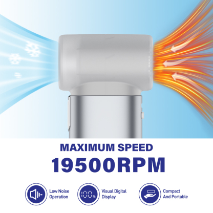 Gadget Mix Diginut CL-83 Metal High-Speed Handheld Fan With Digital Display Grey